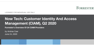 Now Tech: Customer Identity And Access Management (CIAM), Q2 2020