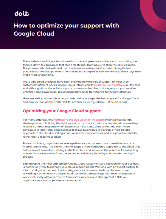 How to optimize your support with Google Cloud